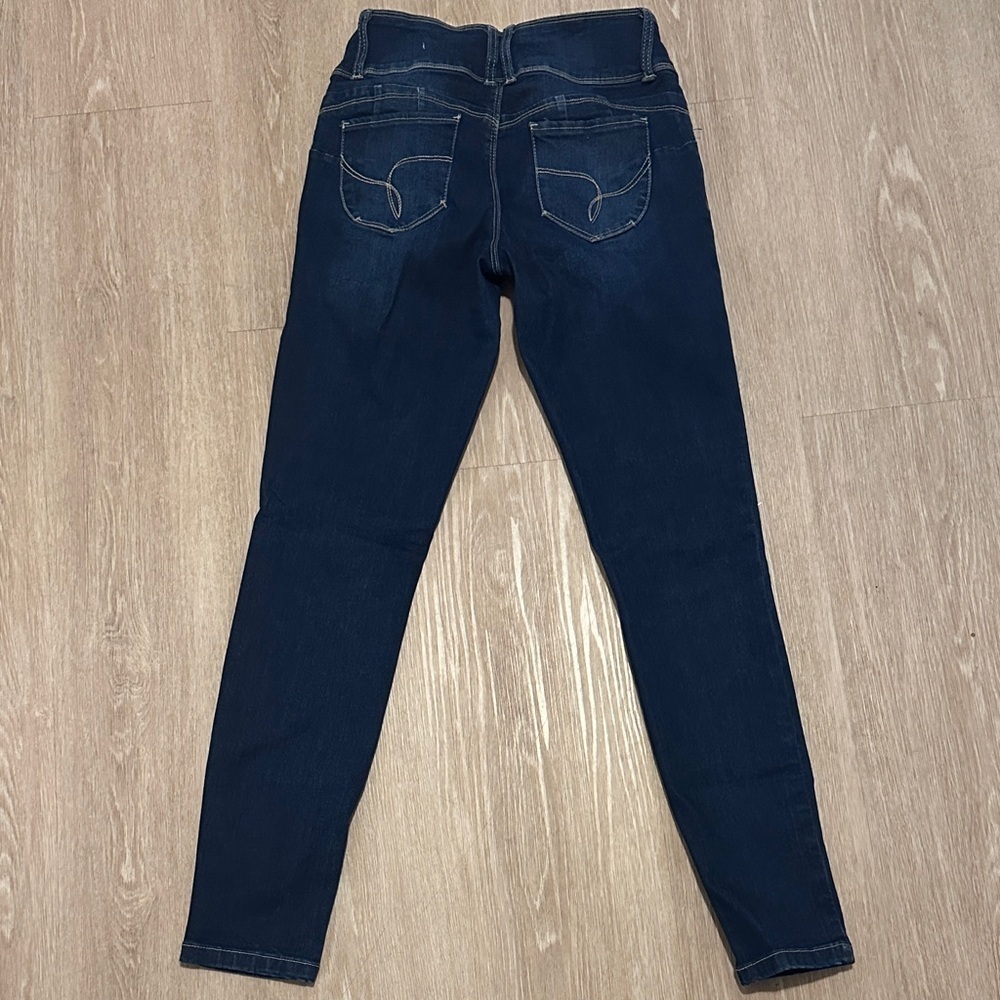 YMI Women's High Rise Dark Blue Jeans - Picture 3 of 3